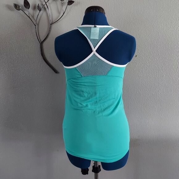 Nike Tank Top Womens Extra Small Blue Racerback Dri Fit Athletic Workout Shirt - Picture 4 of 8